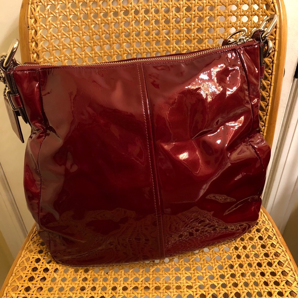 Coach Chelsea ashlyn patent f17861 crimson red bag - Picture 7 of 12